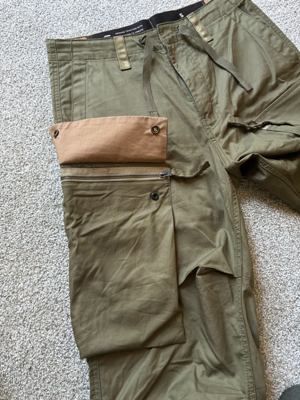 G-Star Olive Green Cargo Pants - Picture 3 of 11
